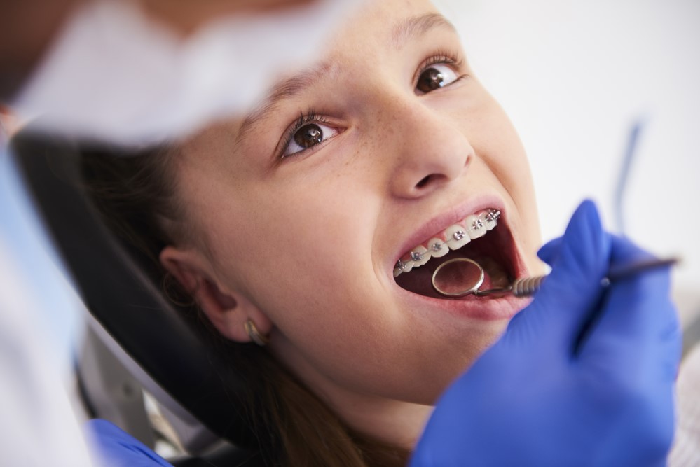 child getting orthodontic treatment